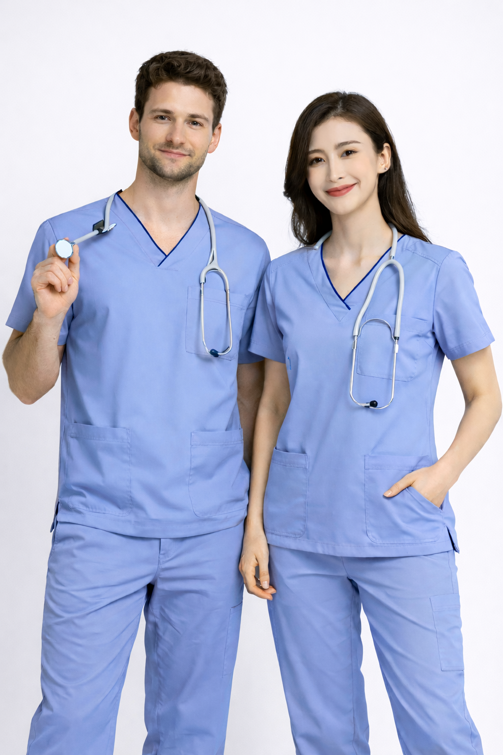 HITO scrubs in Light Blue